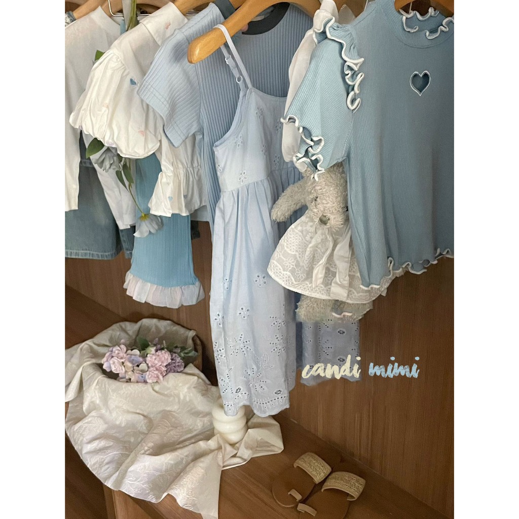 CANDIMIMI Áo Dài Tay Cotton In Chữ Mềm Mại Cho Bé Gái -  Phong Cách Hàn Quốc