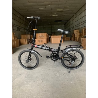 Xe đạp gấp Shibomei bánh 20inch, có chắn bùn và ghế ngồi sau - xe đạp số siêu nhẹ, tiện lợi -Kèm video, hình ảnh thực tế
