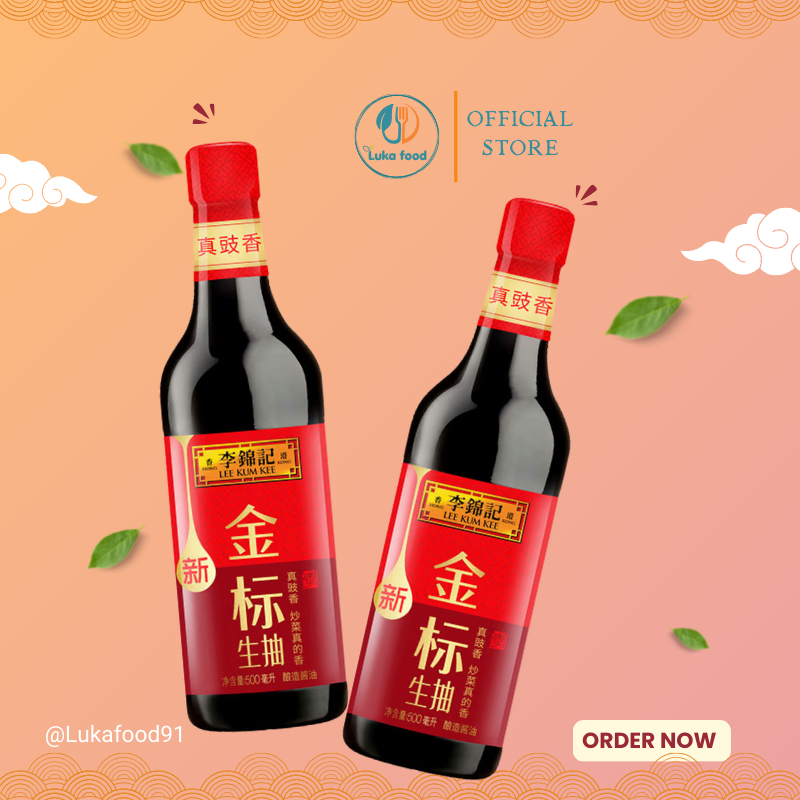 Nước Tương Nhạt Lee Kum Kee 500ml - Xì Dầu Giảm Muối Cho Bé Ăn Dặm & Người Ăn Kiêng, Lên Men Tự Nhiên Vị Ngọt Dịu Luka F