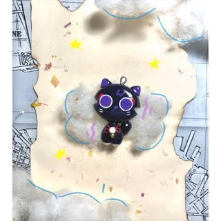 [Handmade] Móc khoá đất sét Scarameow / Móc khoá Genshin Impact .