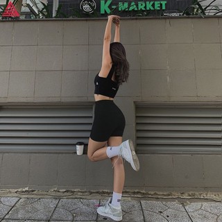 Quần short Đùi Nữ Tập Yoga, Quần legging đùi Body Dáng Ôm Boxer Ngắn, Phong Cách Thể Thao Ulzzang chất vải thun cotton