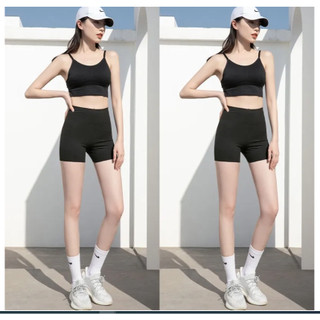 Quần short Đùi Nữ Tập Yoga, Quần legging đùi Body Dáng Ôm Boxer Ngắn, Phong Cách Thể Thao Ulzzang chất vải thun cotton