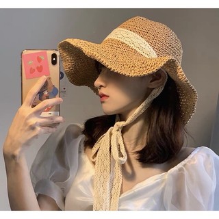 Mũ Nón Cói Nữ Đi Biển Vành Rộng Thời Trang Cao Cấp Tiểu Thư Có Dây Buộc Xinh Xinh - Alulu.store