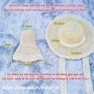 Mũ Nón Cói Nữ Đi Biển Vành Rộng Thời Trang Cao Cấp Tiểu Thư Có Dây Buộc Xinh Xinh - Alulu.store