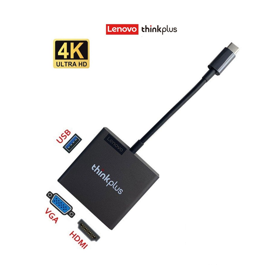Cáp chuyển Type-c sang HDMI/USB/VGA Lenovo Thinkplus chất lượng cao 4K 2K  cho macbook, laptop.. | Shopee Việt Nam