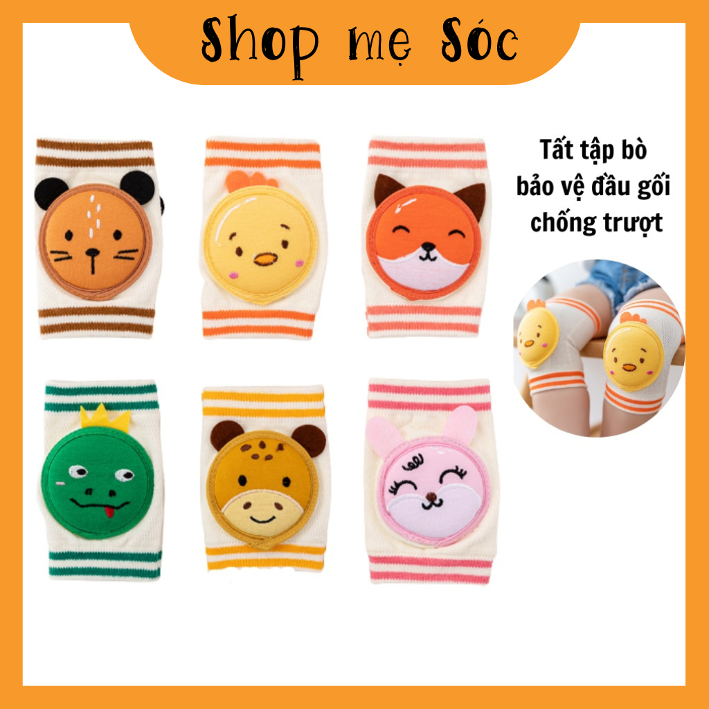 Tất bọc Bảo Vệ Đầu Gối Hình Thú Đáng Yêu Cho Bé Tập Bò, Tập Đi cho bé 0-4 tuổi mesocshop