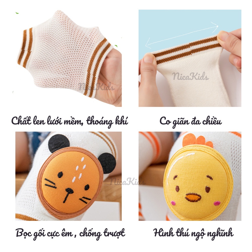 Tất bọc Bảo Vệ Đầu Gối Hình Thú Đáng Yêu Cho Bé Tập Bò, Tập Đi cho bé 0-4 tuổi mesocshop