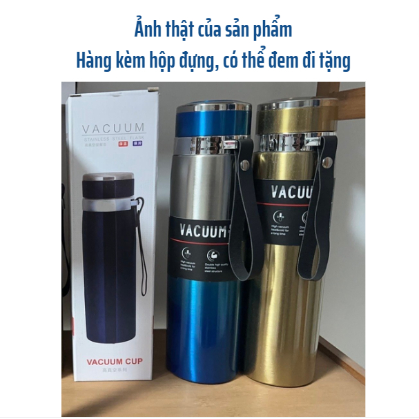 Bình Giữ Nhiệt Inox Cao Cấp Giữ Nhiệt Nóng Lạnh 5-8 tiếng, Chất Liệu Inox Dày Dung Tích 800ML