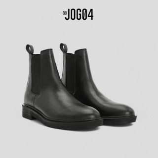 Giày Chelsea boots T2 - JOG04 , thiết kế mũi tròn , đế cao su tăng chiều cao 4cm ( T2 )