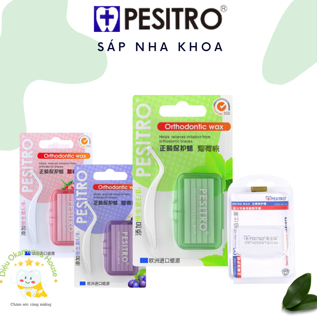 Sáp nha khoa chỉnh nha niềng răng cao cấp PESITRO hương thơm các loại ...