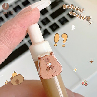 Set bút bi gel cute Capybara mực đen ngòi 0.5mm