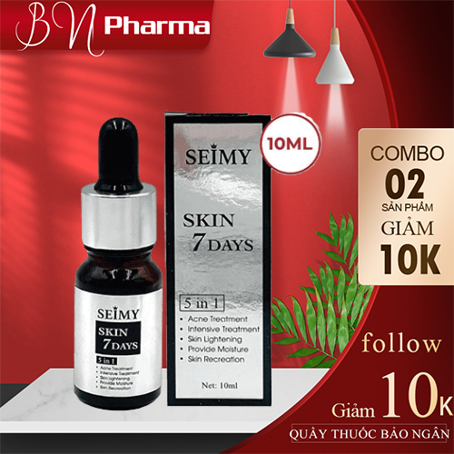 Serum Giảm Mụn Thâm Rỗ Seimy - Skin 7 Days 10 ml tinh chất dưỡng seimy ...