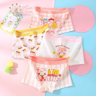 [T28 Hàng cute] Quần lót trẻ em, quần chíp đùi chíp tam giác cho bé gái chất cotton, đáy lót thông hơi mềm mát 10-36kg