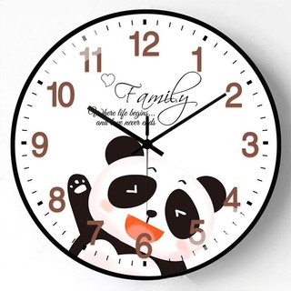 Đồng Hồ Treo Tường Bunnies Mặt Tròn Xinh Xắn 25cm Phù Hợp Trang Trí Phòng Ngủ, Phòng Khách