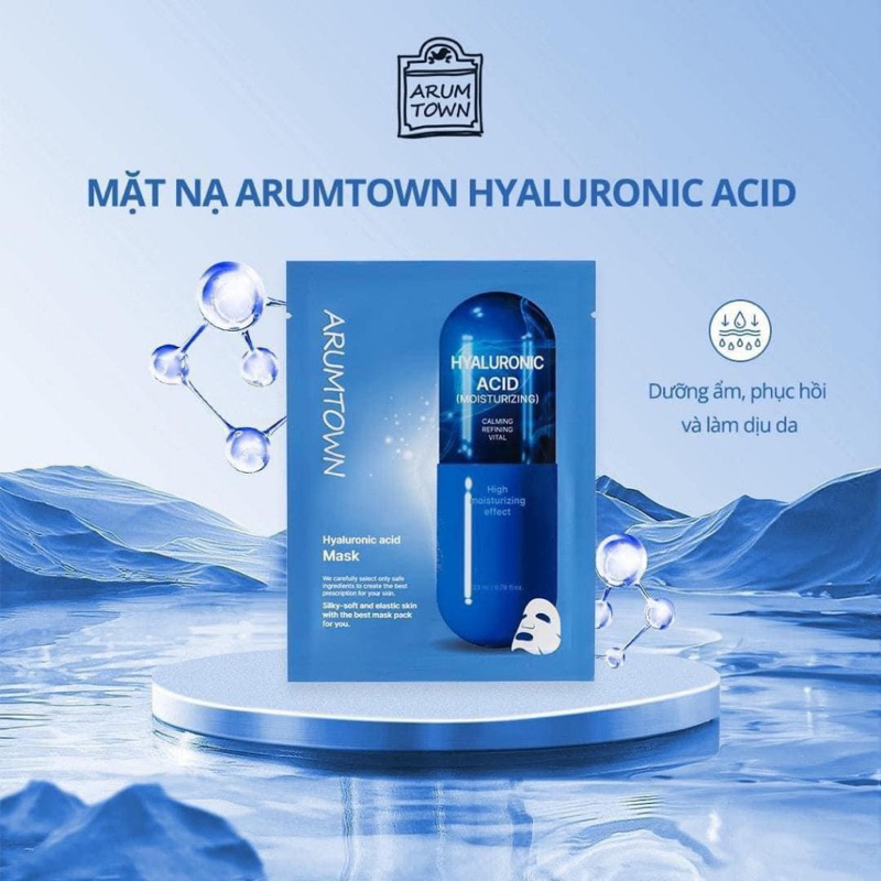Combo 5-10 miếng Mặt Nạ Arumtown Mask 23ml hạn 2028 Cấp Ẩm, Dưỡng Sáng, Làm Dịu và Đều Màu Da  IS184