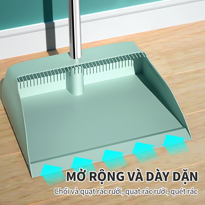 ICON Chổi kèm hót rác Bộ Chổi Quét Nhà Kèm Hốt Rác Cán Dài 2 trong 1 tiện lợi Chổi quét nhà thông minh