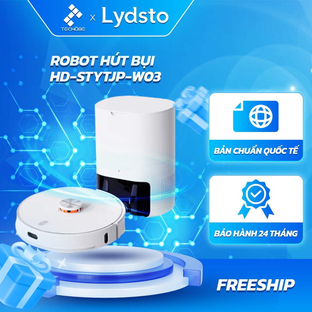 Robot Hút Bụi Lau Nhà Lydsto HD-STYTJP-W03 hỗ trợ thu gom bụi, Dung ...