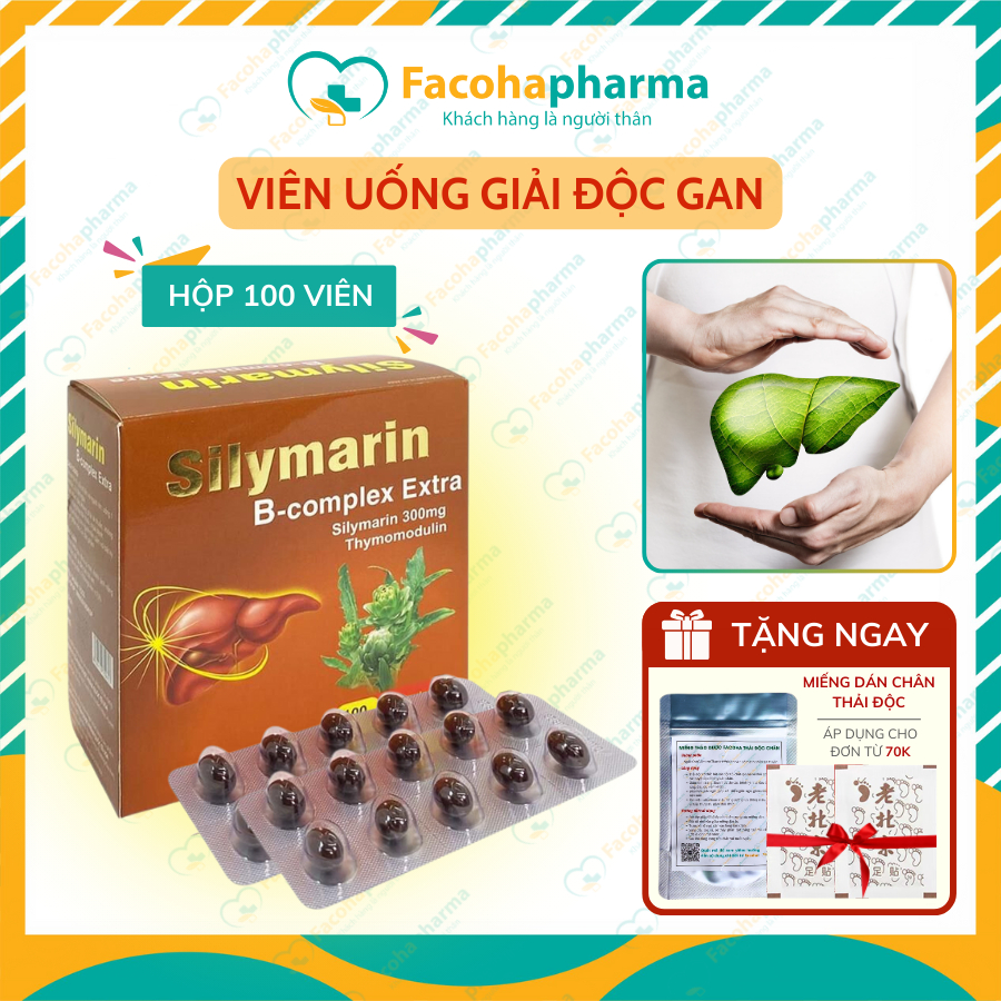 Giải độc gan B complex Silymarin viên uống mát gan thải độc gan chiết ...