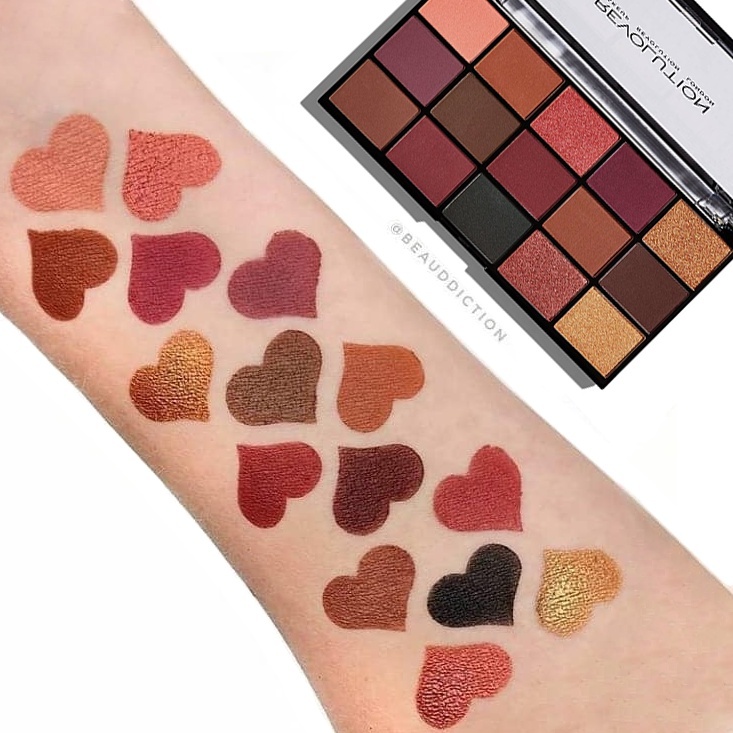 [Mã SKAMLTSM9 giảm 10% đơn 99K] Bảng Phấn Mắt Revolution 15 Màu Trang Điểm Makeup - Hạt phấn mịn, lâu trôi và dễ tán