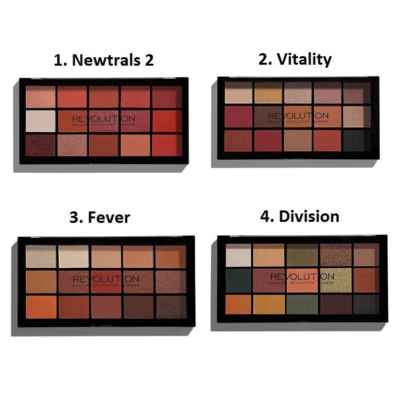 [Mã SKAMLTSM9 giảm 10% đơn 99K] Bảng Phấn Mắt Revolution 15 Màu Trang Điểm Makeup - Hạt phấn mịn, lâu trôi và dễ tán
