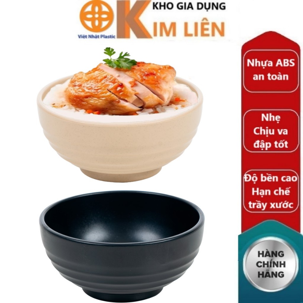Chén phíp Thái nhám nhựa VIỆT NHẬT - Ăn cơm, canh, súp, hàng quán ...