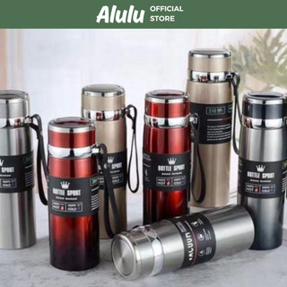 Bình Giữ Nhiệt 1000ml Alulu Có Nắp Lọc Trà - Bình Đựng Nước Giữ Nhiệt Lớn Tiện Lợi Lõi Inox 304 Không Gỉ, Giữ Nước Tốt
