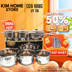 Bộ Nồi Đức 6 Món , Bộ Nồi Inox Cao Cấp, Bộ Nồi Đức 5 Đáy Chính Hãng , Siêu Dày Siêu Bền Cho Gia Đình Nội Trợ — ảnh 1