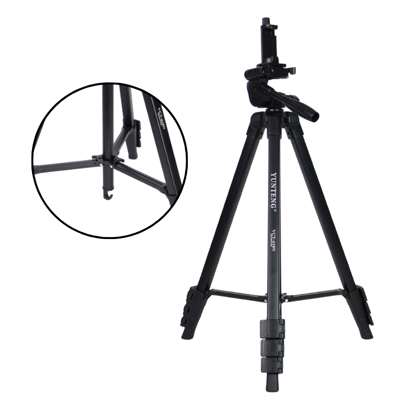 Tripod Yunteng VCT 618N Cao 1m8 - Chân Đế Điện Thoại, Máy Ảnh Kèm Remote và Kẹp Tiện Lợi