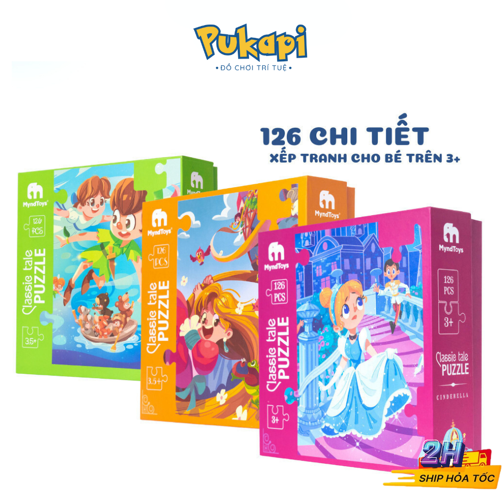 Đồ chơi xếp hình MyndToys Classic Tale Puzzle Nhiều Chủ Đề Cinderella - Farewell Neverland - Aerial Stream -PUKAPI