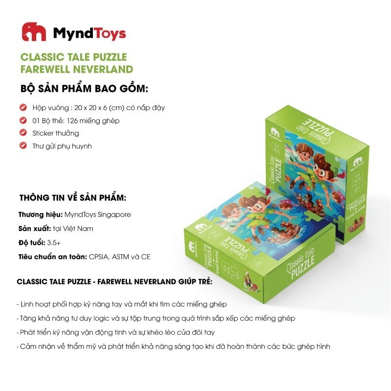Đồ chơi xếp hình MyndToys Classic Tale Puzzle Nhiều Chủ Đề Cinderella - Farewell Neverland - Aerial Stream -PUKAPI