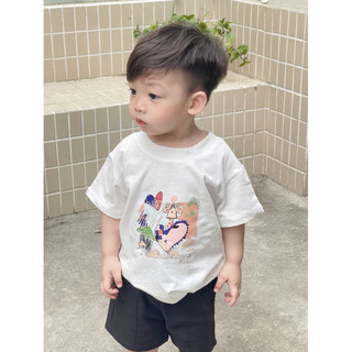 Áo thun cộc tay bé trai Batala Kids, Áo phông mùa hè trẻ em cotton xược in cho bé từ 10-25kg