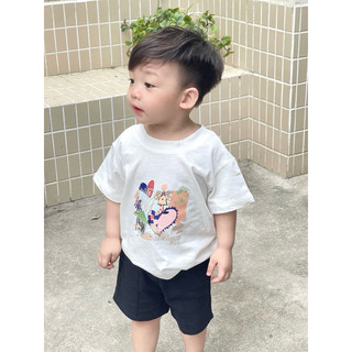 Áo thun cộc tay bé trai Batala Kids, Áo phông mùa hè trẻ em cotton xược in cho bé từ 10-25kg