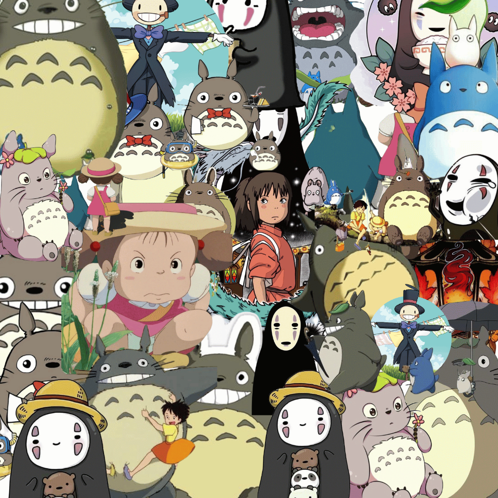 60  sticker hoạt hình ghibli studio  trang trí sổ tay note book laptop mũ bảo hiểm chống nước tốt