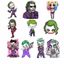 Set 60 Sticker Joker and harley Chống Nước Dán Laptop Vali Mũ Bảo Hiểm Sổ Tay