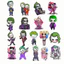 Set 60 Sticker Joker and harley Chống Nước Dán Laptop Vali Mũ Bảo Hiểm Sổ Tay