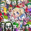 Set 60 Sticker Joker and harley Chống Nước Dán Laptop Vali Mũ Bảo Hiểm Sổ Tay