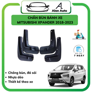 Chắn bùn bánh ô tô Mitsubishi Xpander 2018-2023, bộ chắn bùn 4 bánh xe, Nhựa dẻo bền bỉ chống đất đá văng