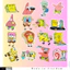 Set 60 Sticker Bọt Biển Meme Cute Chống Nước Dán Laptop Vali Mũ Bảo Hiểm