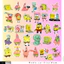 Set 60 Sticker Bọt Biển Meme Cute Chống Nước Dán Laptop Vali Mũ Bảo Hiểm
