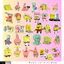 Set 60 Sticker Bọt Biển Meme Cute Chống Nước Dán Laptop Vali Mũ Bảo Hiểm