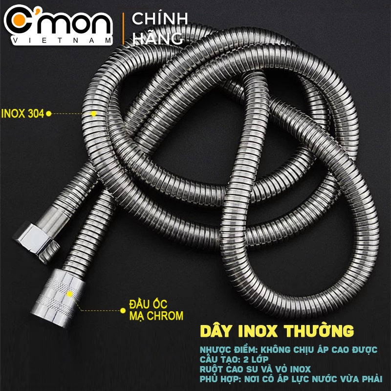 Ảnh Dây sen vệ sinh inox 1.2m - 2m C'mon DS-01 3