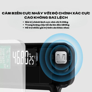 Cân điện tử sức khỏe mini JIAKE đo lường chính xác tới 180kg, cân inbody phân tích 12 dữ liệu.