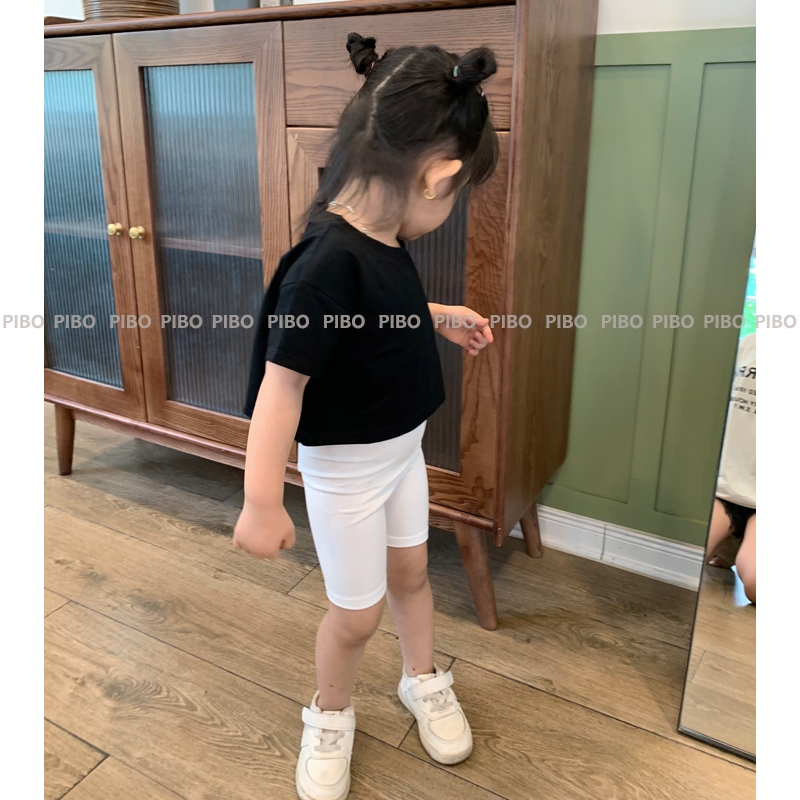 Ảnh Quần Leggin Đùi Bé Gái Vải Co Dãn Cực Tốt Lên Ôm Siêu Yêu, Quần Legging Bé Gái, Quần Biker Thun Bé Gái Babyboo-Pibo- LGN 4