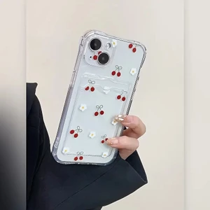 Ốp lưng iphone Ốp điện thoại IP cherry trong túi đựng thẻ ảnh iphone 7/7plus/8/8plus/x/11/12/13/14/15max/promax ct1043
