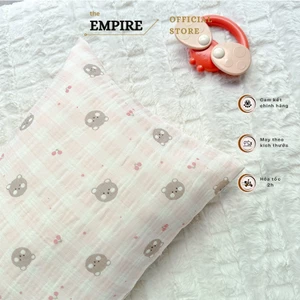 Vỏ gối nằm mềm êm EMPIRE chất vải xô muslin mềm mịn cho bé có khóa kéo giúp bé ngủ ngon - EMPIRE | Bedding & Decor