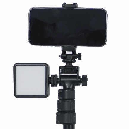 Combo Gậy VCT 91666 và Đèn RGB - Gậy chụp ảnh tích hợp 3 chân tripod kèm remote từ xa