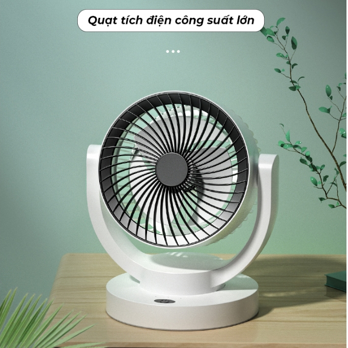 Quạt tích điện để bàn,Quạt tích điện cao cấp NKC8, Cách quạt xoắn ốc – Động cơ mạnh mẽ