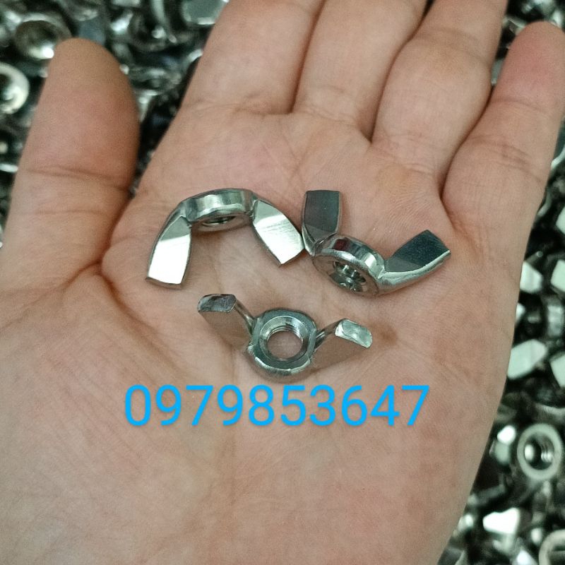 Tán cánh chuồn Inox 304 M10/M12 (Đai ốc cánh/ Đai ốc bướm/ Tán chuồn ...
