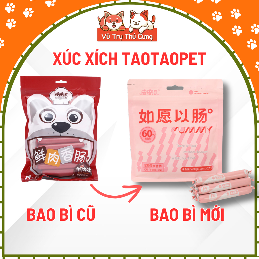 (Bịch 20 cây) Xúc xích cao cấp cho Chó Mèo YUMMY