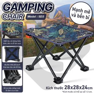 BG- BG - Ghế cắm trại, dã ngoại di động, dã ngoại, câu cá, có thể gấp gọn SD3